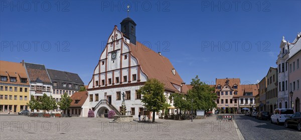 Grimma town hall. In the historic old town, the imposing Renaissance town hall stands out as the