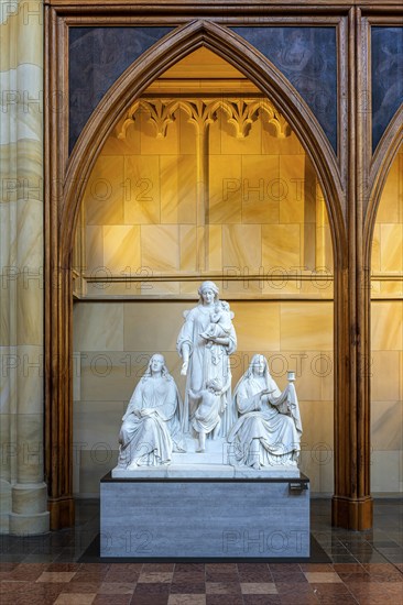 Interior photograph, Friedrichswerder Church, permanent exhibition 19th century Sculpture, Berlin,