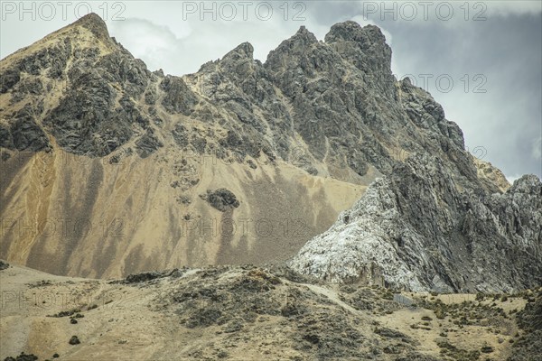 Mountain landscape in the Andean highlands, Alto de Ticlio, Peru, South America