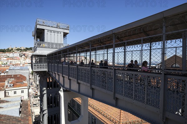 Lift, Passenger lift, Elevador de Santa Justa, Lisbon, Portugal, Europe