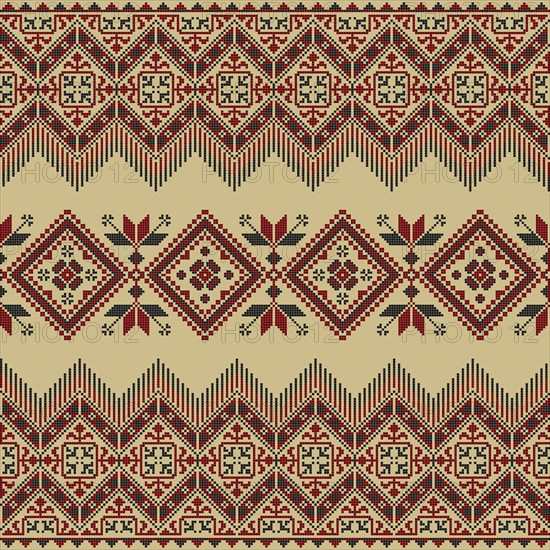 Traditional Polish embroidery vector pattern