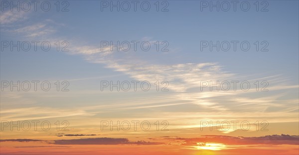 Beautiful dramatic scenic sunset sky background
