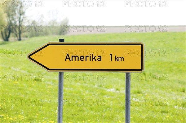 Place name sign America