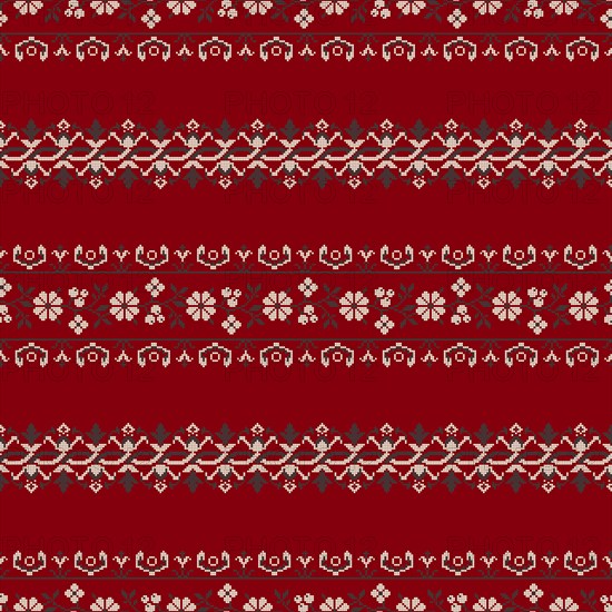 Traditional Polish embroidery vector pattern