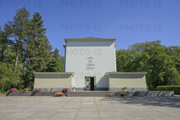 Cemetery Chapel, Friedrichsfelde Central Cemetery, Gudrunstrasse, Lichtenberg, Berlin, Germany,