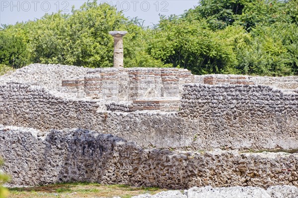 Paestum archaeological site and ruins, UNESCO World Heritage Site, in the province of Salerno.