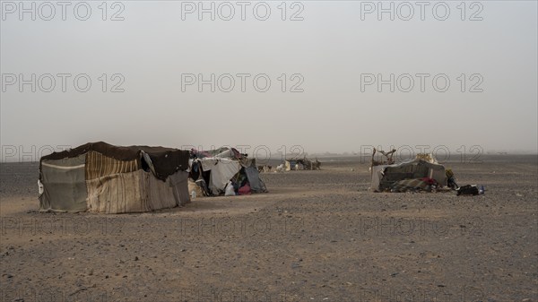 Nomad tents in the Sahara, Merzouga, Morocco, Africa
