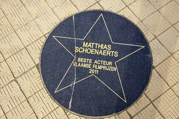 Star of Flemish actor Matthias Schoenaerts on the Walk of Fame along the promenade at the Royal