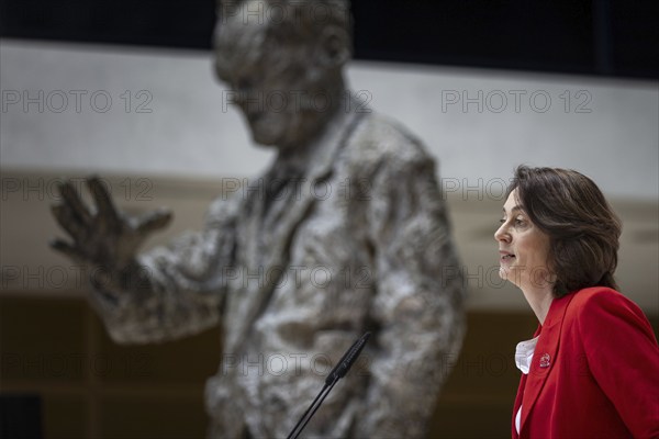 Katarina Barley, SPD lead candidate for the European elections, at a press conference in Berlin, 12