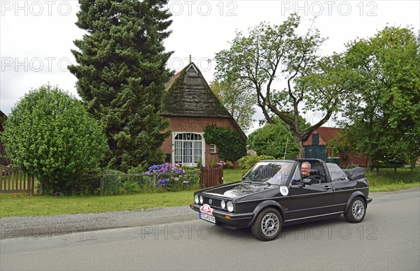 Europe, Germany, Lower Saxony, Lower Elbe Classics, Classic Car Tour, VW Golf Convertible 1303,