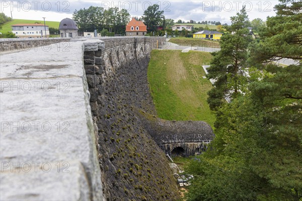 After the flood of 2002, the Malter dam was upgraded with a new emergency spillway, Malter, Saxony,