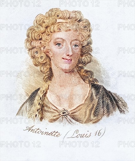 Marie Antoinette 1755-1793 Queen of France Wife of Louis XVI from the book Crabbs Historical