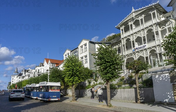 Houses, villas, in Wilhelmstraße, in the style of spa architecture, Baltic resort Sellin, Island of