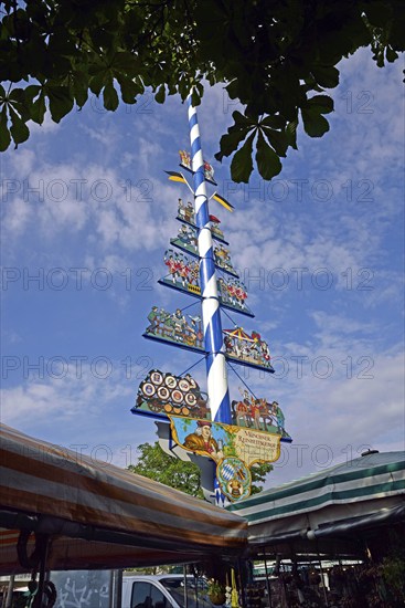 Europe, Germany, Bavaria, State Capital Munich, City, Viktualienmarkt, Maypole, Hamburg, Hamburg,