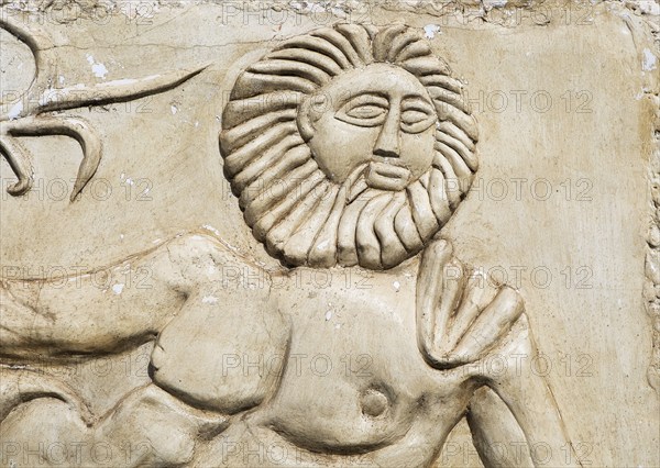 Classical style artwork seen on street in Merida, Extremadura, Spain, Europe
