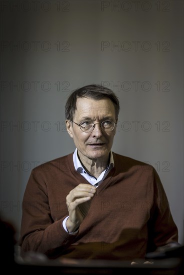 Karl Lauterbach (SPD), Federal Minister of Health, recorded during an interview at the Federal