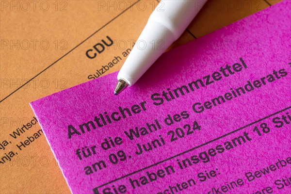 Official ballot papers, ballot papers, election matter, CDU, regional election, district council
