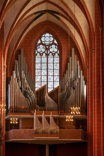 Cathedral organ, Klais organ, St Bartholomew's Cathedral, Frankfurt am Main, Hesse, Germany, Europe