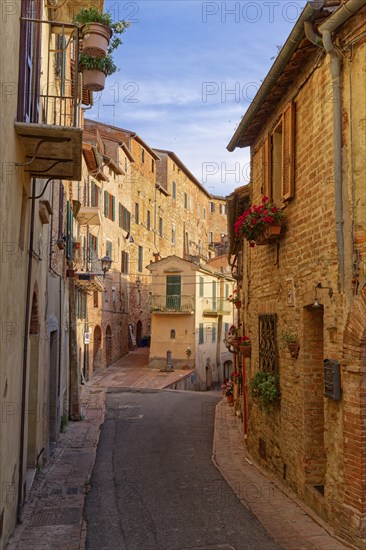 The historic centre of Montepulciano, UNESCO World Heritage Site. Montepulciano, Tuscany, Italy,