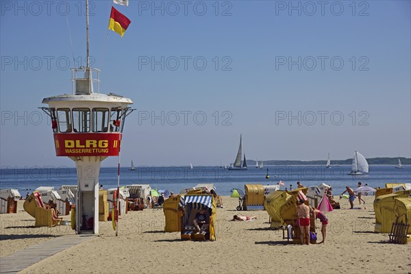 Europe, Germany, Schleswig Holstein, Baltic Sea, Lübeck-Travemünde, beach, beach chairs, Europe