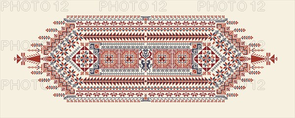 Tatreez, decorative Palestinian embroidery symbol