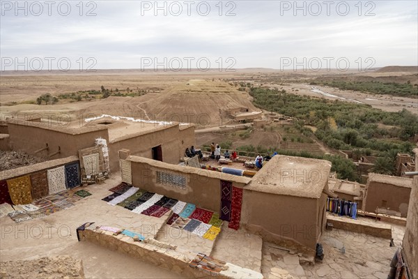 Old fortress (ksar) made of clay, Kasbah Ait Ben Haddou, UNESCO World Heritage Site, High Atlas,