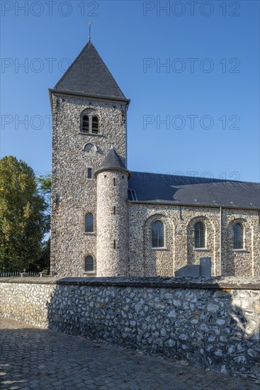 11th century Roman Sint-Pietersbandenkerk, St. Peter in Chains Church in the village Wintershoven