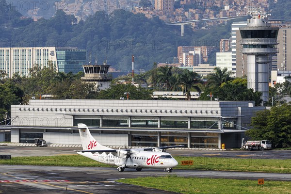 A Clic ATR 42-600 aircraft with registration HK-5349 at Enrique Olaya Herrera Airport in Medellin,