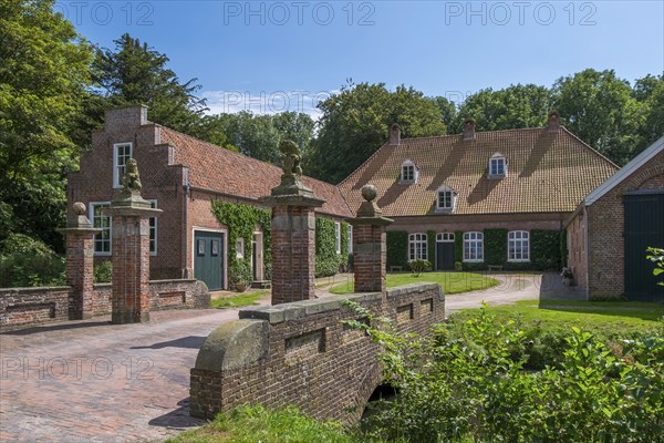 Osterburg, high medieval moated castle, Groothusen, Krummhörn, district of Aurich, Lower Saxony,