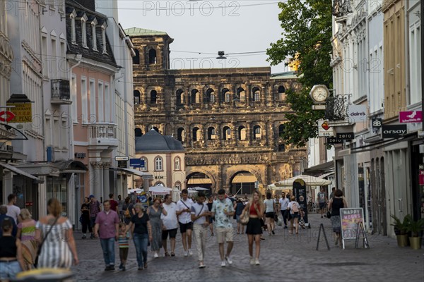 The Porta Nigra, Roman city gate, UNESCO World Heritage Site, in Trier, Rhineland-Palatinate,