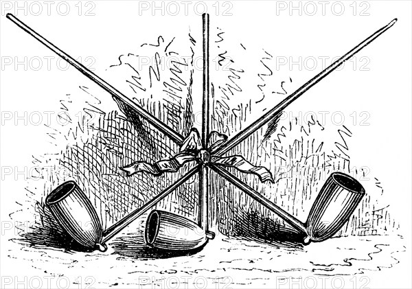 Dutch tobacco pipes from the 17th and 18th century, tobacco, three pipe bowls, smoking, tobacco