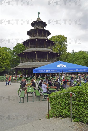 Europe, Germany, Bavaria, Munich, English Garden, municipal park between Lehel and Schwabing, view