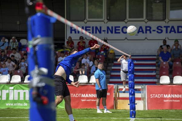 Fistball: TSV Pfungstadt against DSG UKJ Froschberg (IFA 2024 Fistball World Tour Finals Mannheim,