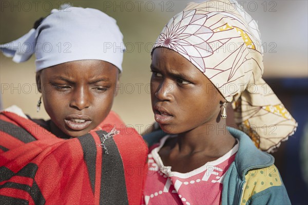 Two girls in the community of Maraban Dare, in Plateau state, 07/02/2024