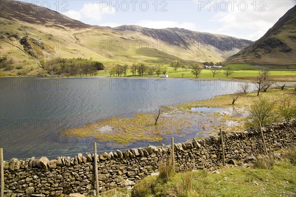 Landscape view of Lake Buttermere, Cumbria, England, UK