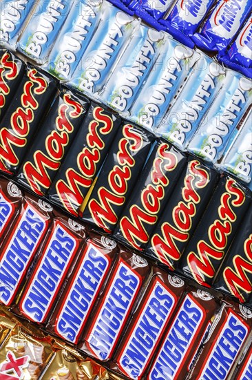 Mars Incorporated products such as Snickers chocolate bars, Twix, Milky Way and Bounty bars as a
