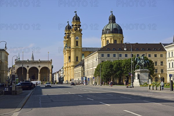 Europe, Germany, Bavaria, Munich, Odeonsplatz, Theatine Church, St Cajetan, founder of the Theatine