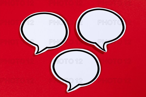 Speech bubbles with text free space Copyspace as communication Information concept talk