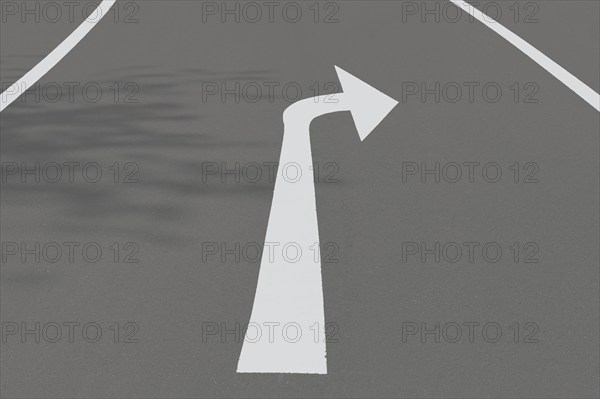 Road with arrow pointing to the right
