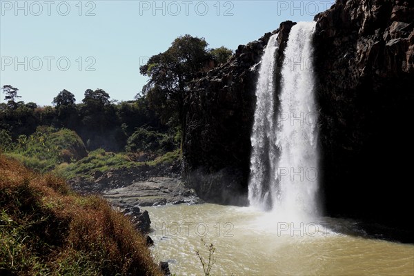 Ahamra region, the Blue Nile waterfall, in the highlands of Abyssinia, Blue Nile, Tis Issat
