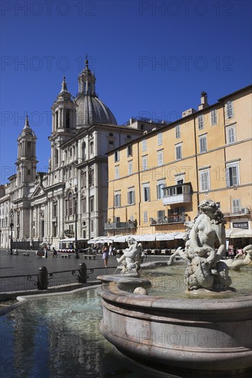 Fountain of Neptune, Fontana del Nettuno, Church of Sant'Agnese in Agone, Piazza Navona, Parione