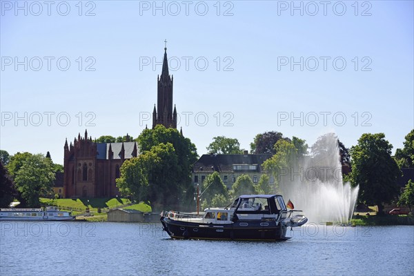 Europe, Germany, Mecklenburg-Western Pomerania, island town Malchow, view to the cultural centre