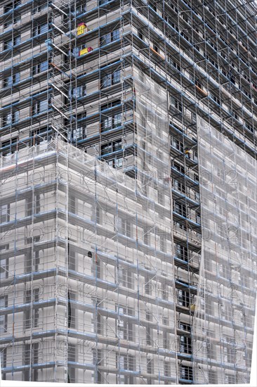 Construction site, at the Cologne Trade Fair Centre, new construction of a high-rise office