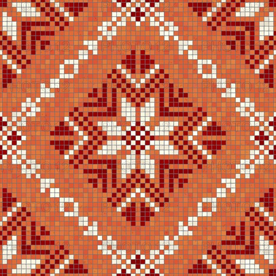 Mosaic tiles background, seamless vector pattern