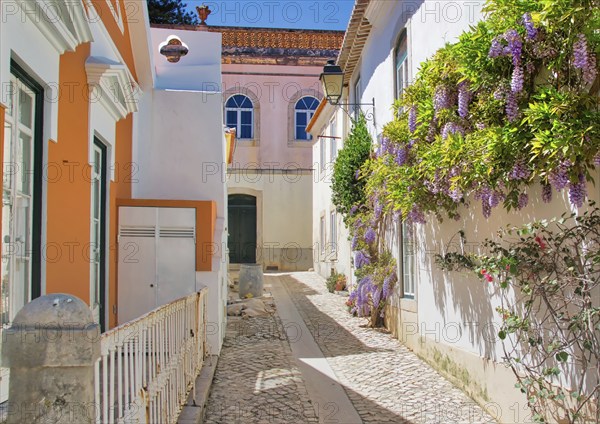 Scenic Cascais streets in historic city center