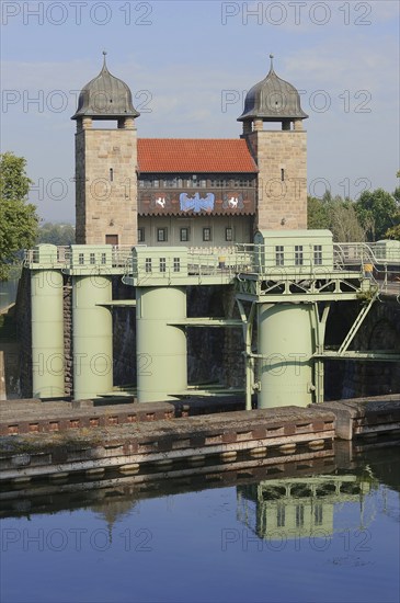 Old shaft lock, Henrichenburg boat lift, Waltrop lock park, Route of Industrial Heritage, North