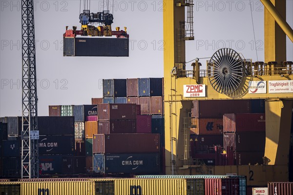 Container terminal in the seaport of Bremerhaven, Eurogate Container Terminal with almost 50