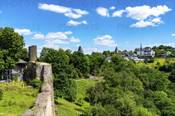 The hilltop castle of Blankenberg, near Hennef, above the Siegschleife near the district of