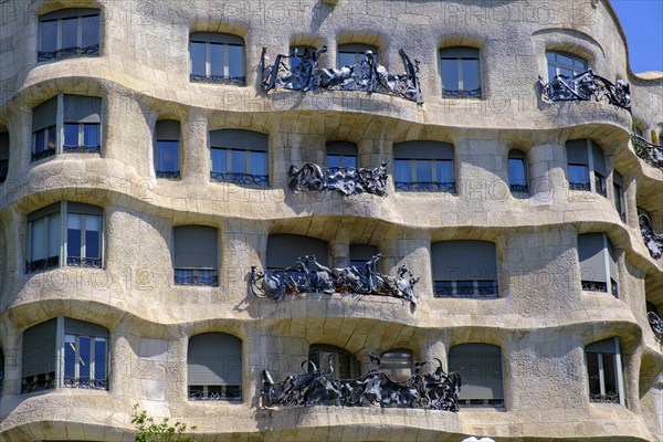 Casa Mila, La Pedrera, Barcelona, Catalonia, Spain, Europe
