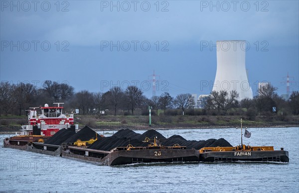 Cooling tower of the Duisburg-Walsum coal-fired power station, on the Rhine, operated by STEAG and